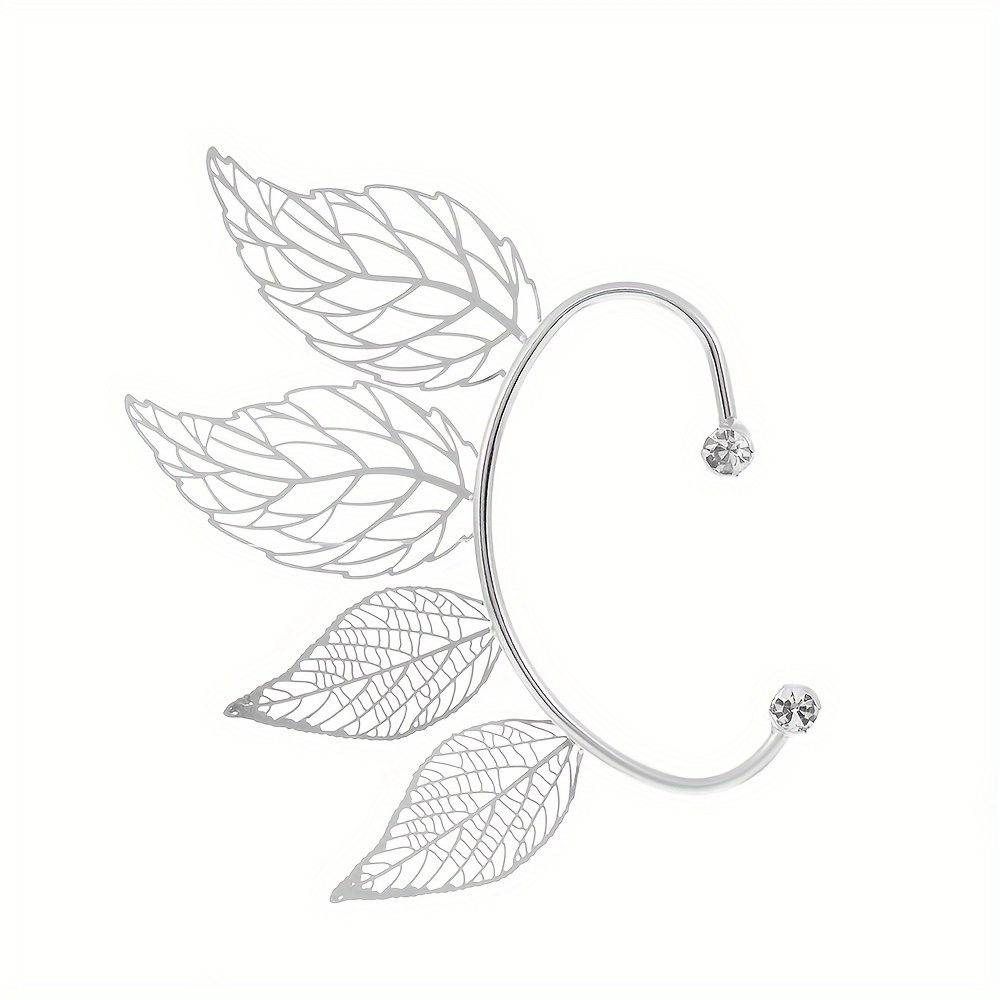 Women's Retro Minimalist Leaf Clip-On Earrings — Non-Pierced
